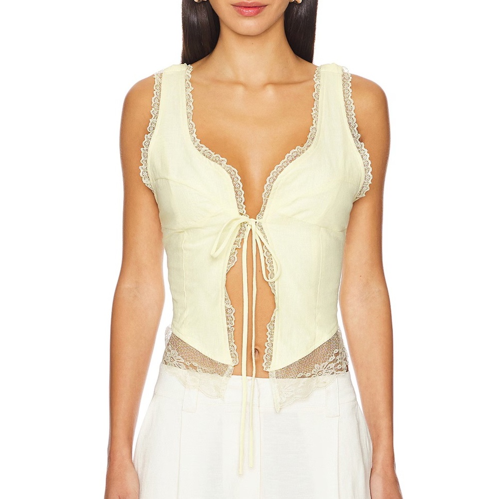 Lioness Yellow Tie-Front Camisole